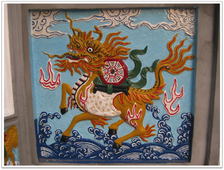 Dragon relief in Hanoi