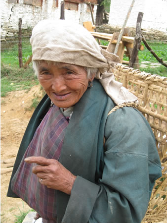 Old woman in small village
