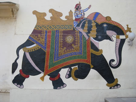 Elephant painting in Rajasthan