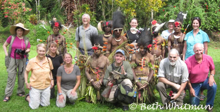 WanderTours Group with Tribe in Sepik River Region