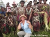 Beth with Villagers in the Sepik River region