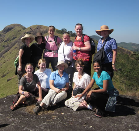 Group hiking near Munnar