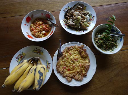 Lunch at home in Chiang Mai