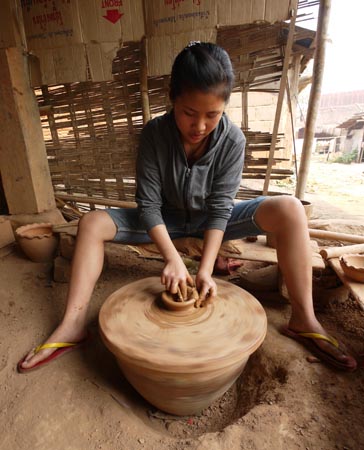 Pottery making in Luang Prabang