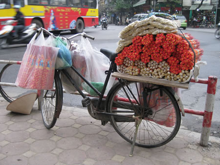 Bike carrying incense