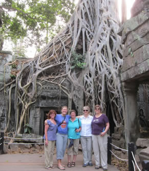 Group at wat in Siem Reap