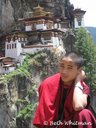 Bhutan Monk at Tigers Nest