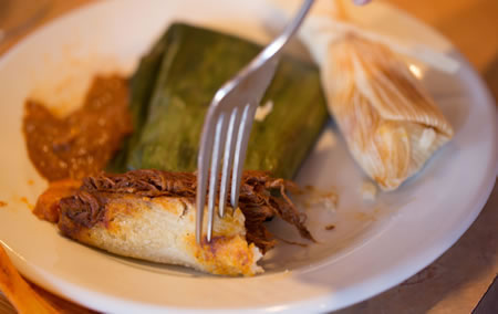 Tamale making in Santa Fe