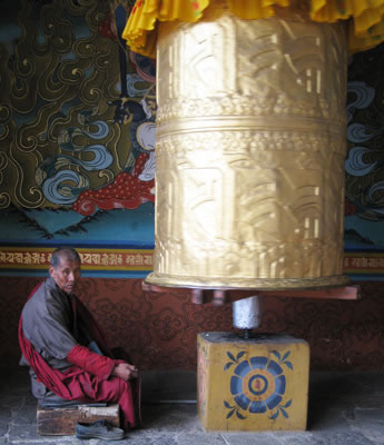 Prayer Wheel in Punakha