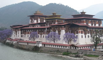 Punakha Dzong in the spring Bhutan