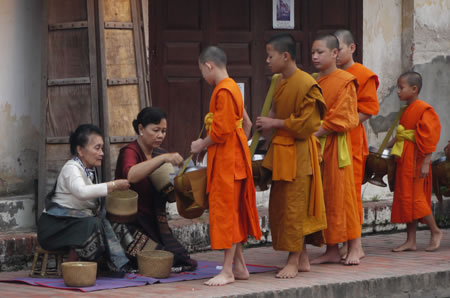 Monks Alms Luang Prabang