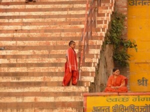 Varanasi ghats in India