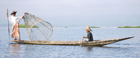 Inle Lake Fisherman Myanmar
