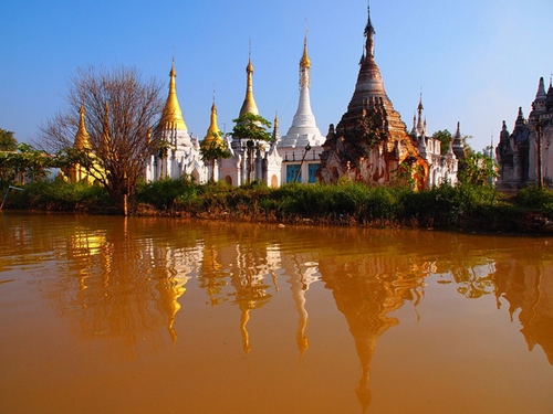 Pagodas at Inle Lake