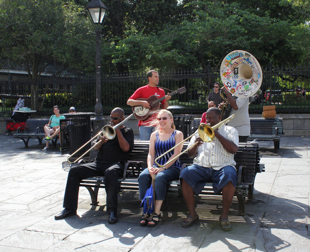 Jazz musicians in Jackson Square