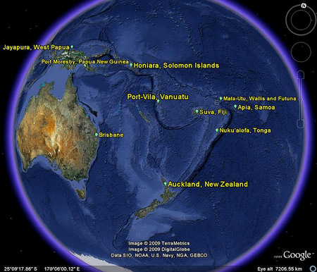 Pacific Islands Map