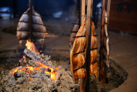 Salish salmon bake