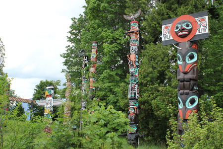 Coast Salish totem poles