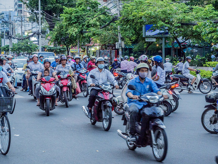 Crossing the streets in Vietnam