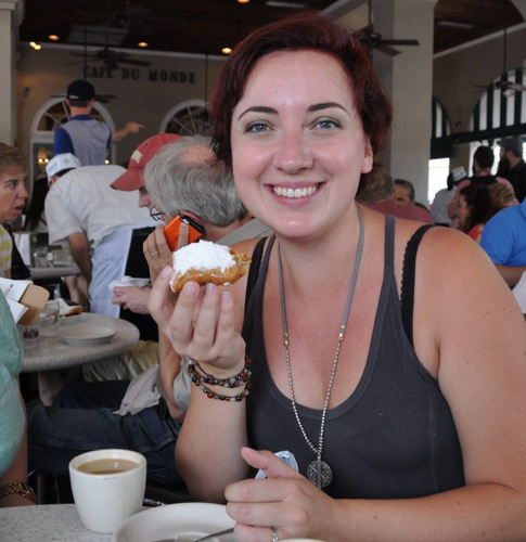 Eating Beignets in New Orleans