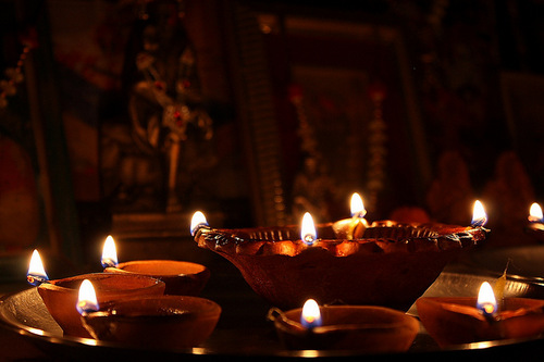 Diwali oil lamps