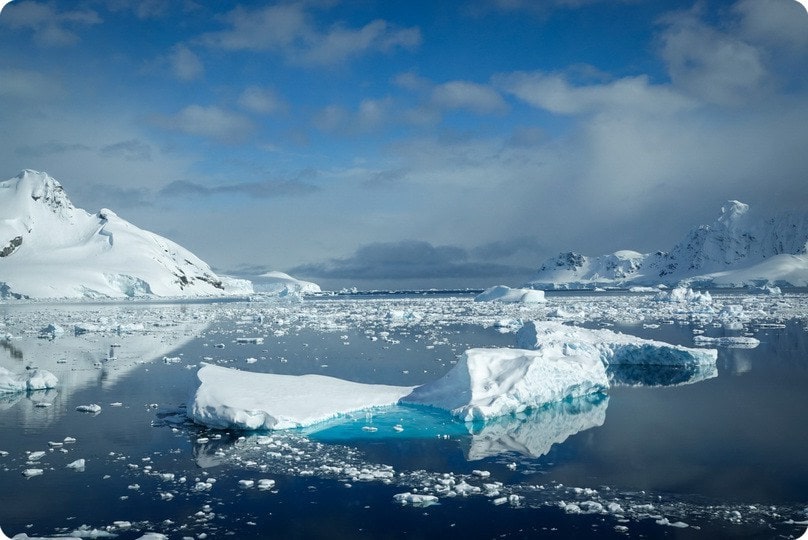 Antarctica Blue Icebergs