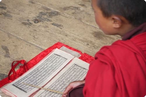 Bhutan Monk Scriptures