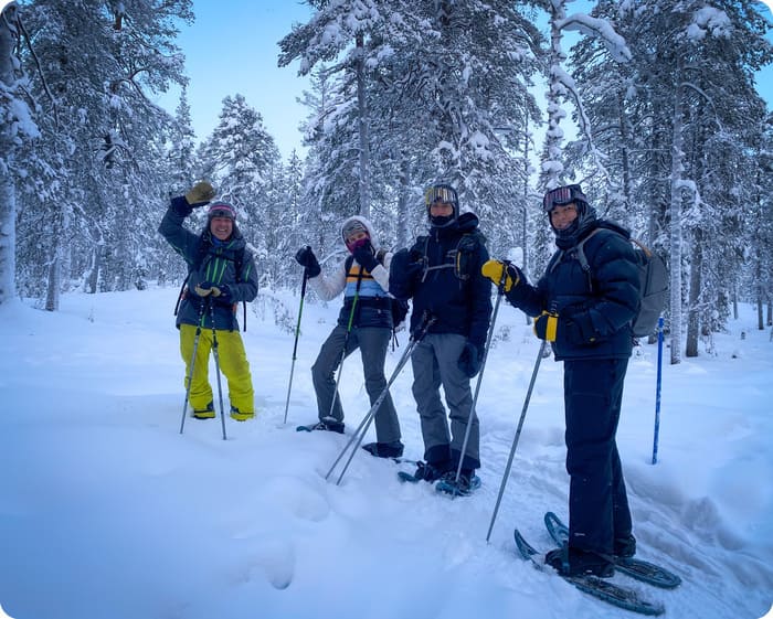 Group Snowshoeing Finland
