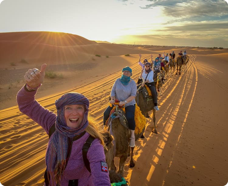 Morocco group in Sahara